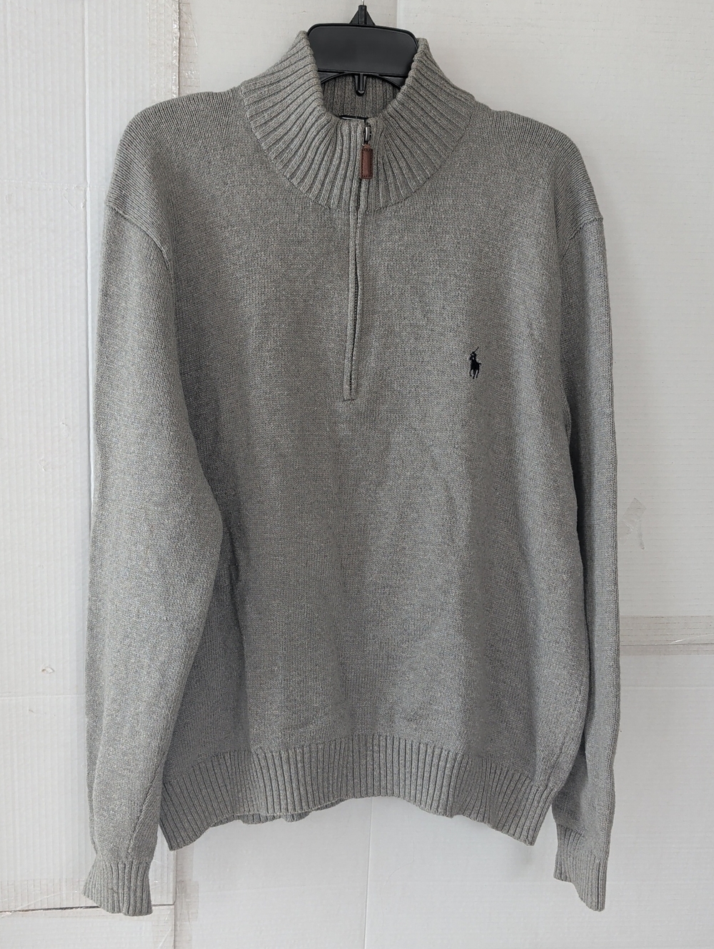 Polo by Ralph Lauren Light Gray Half-Zip Sweater Men's SZ XL Soft Comfy Cozy